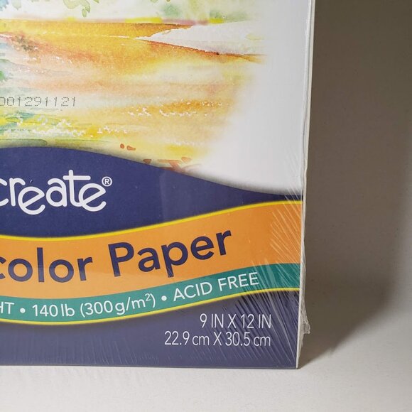 New UCreate Watercolor Paper White, 140 lb. 9" x 12" 50 Sheets art supplies scho - Picture 5 of 8